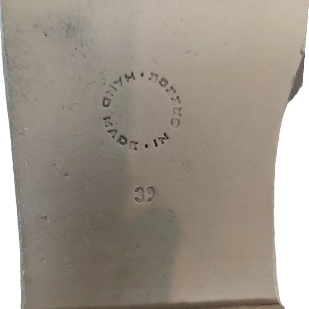 Valia Gabriel Leather Strappy Sandals Anthropologie Womens 39 Hand Made Tan - Picture 9 of 12